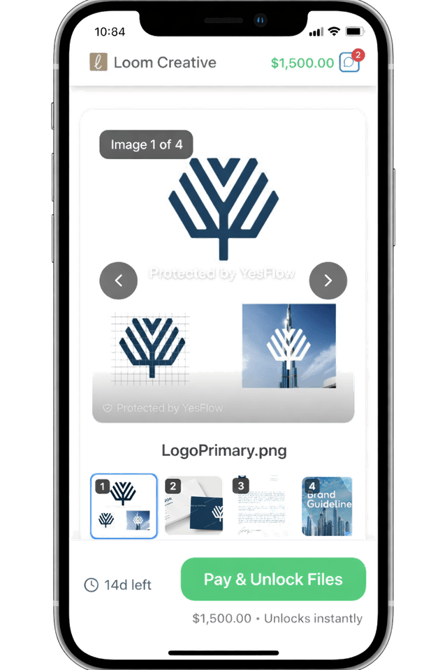 YesFlow delivery on mobile